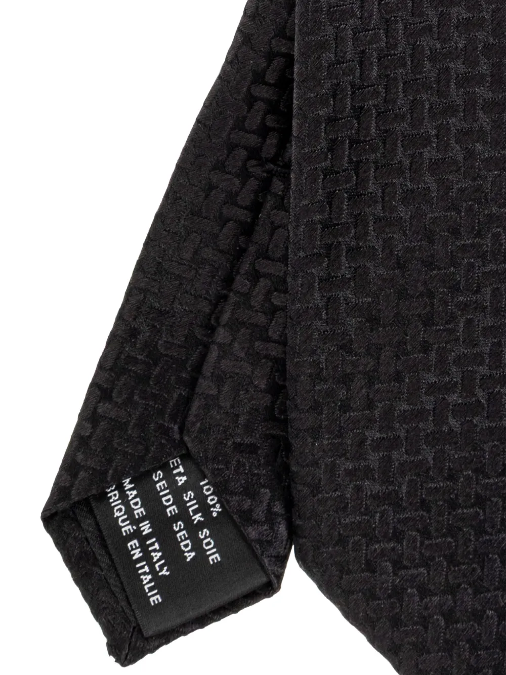 TOM FORD irregular weave tie Zwart