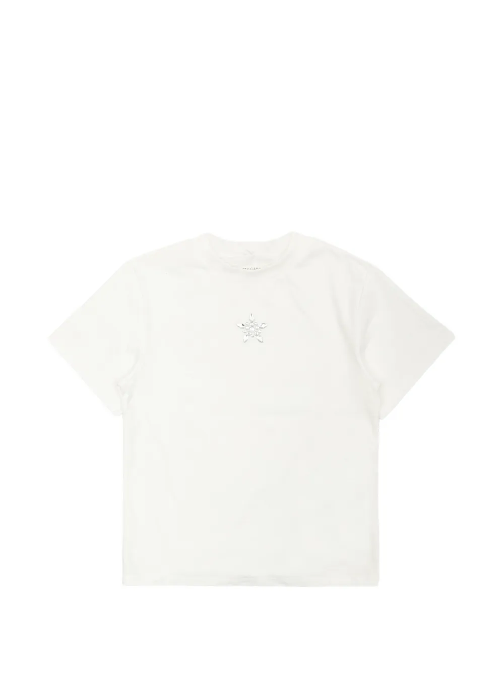 Stella McCartney Kids T-shirt con motivo a stella e cristalli - Bianco