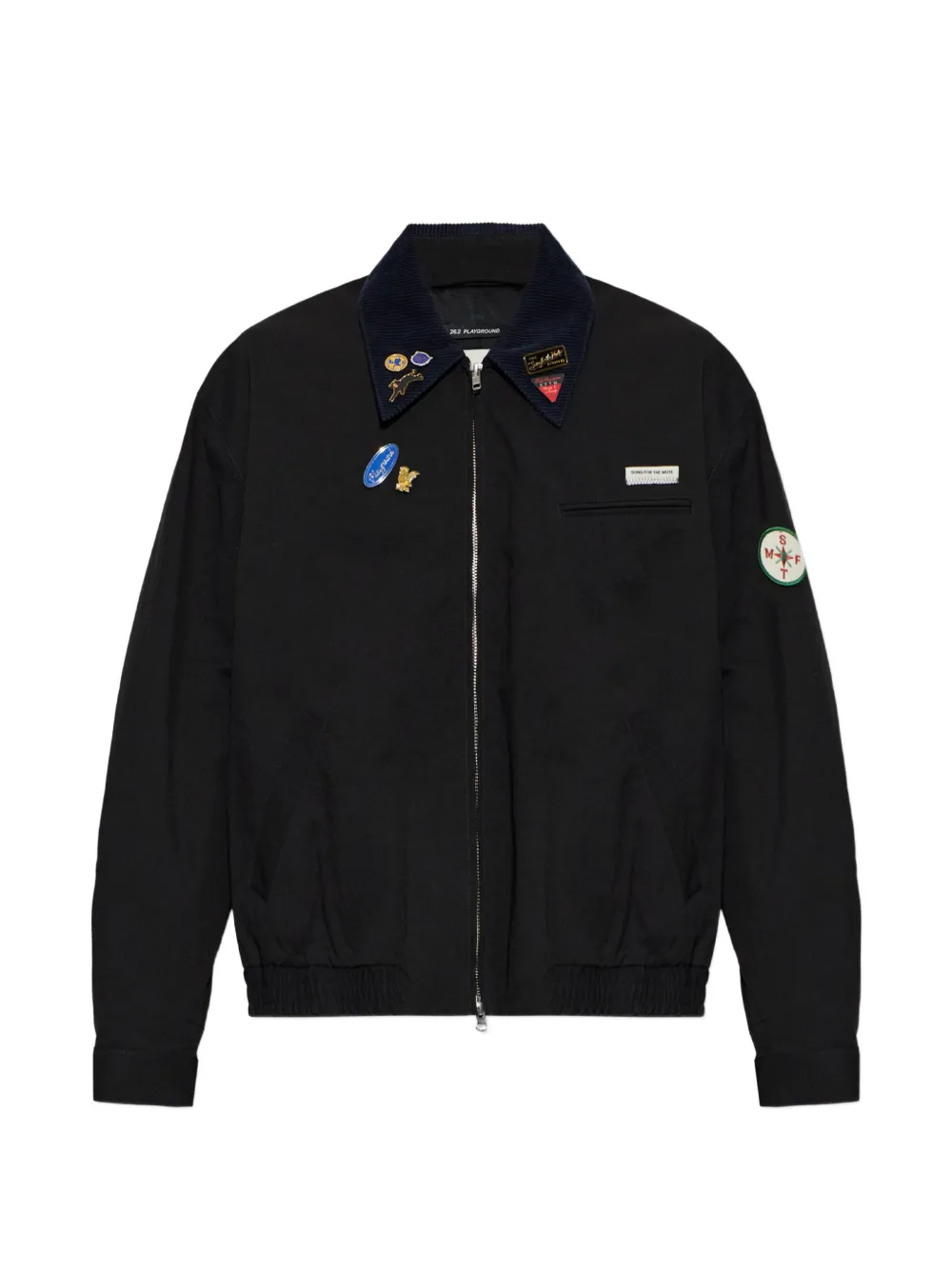 Song For The Mute pin-embellished corduroy-collar jacket - Schwarz
