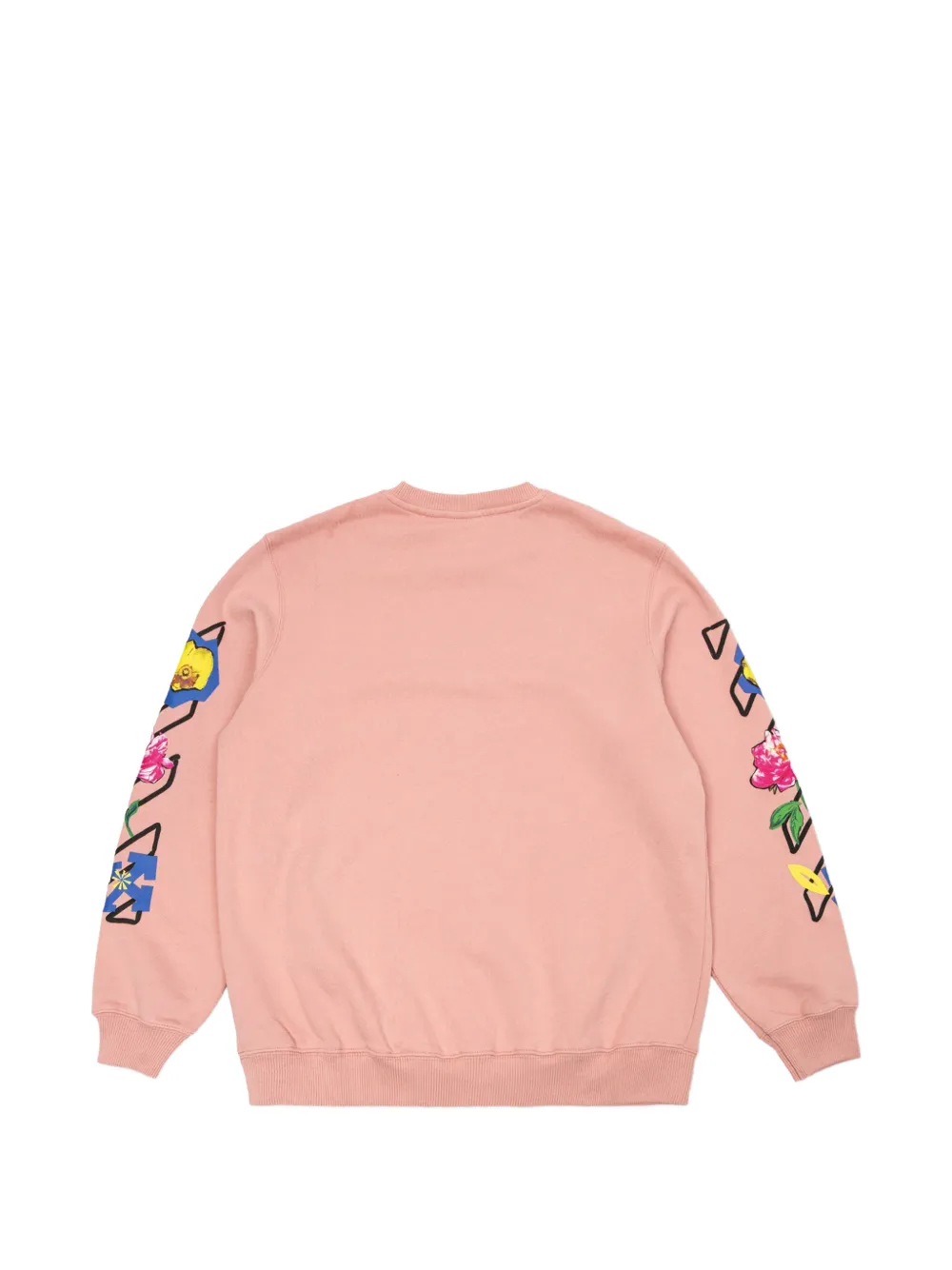 Off-White Kids floral-print logo-print sweatshirt Roze