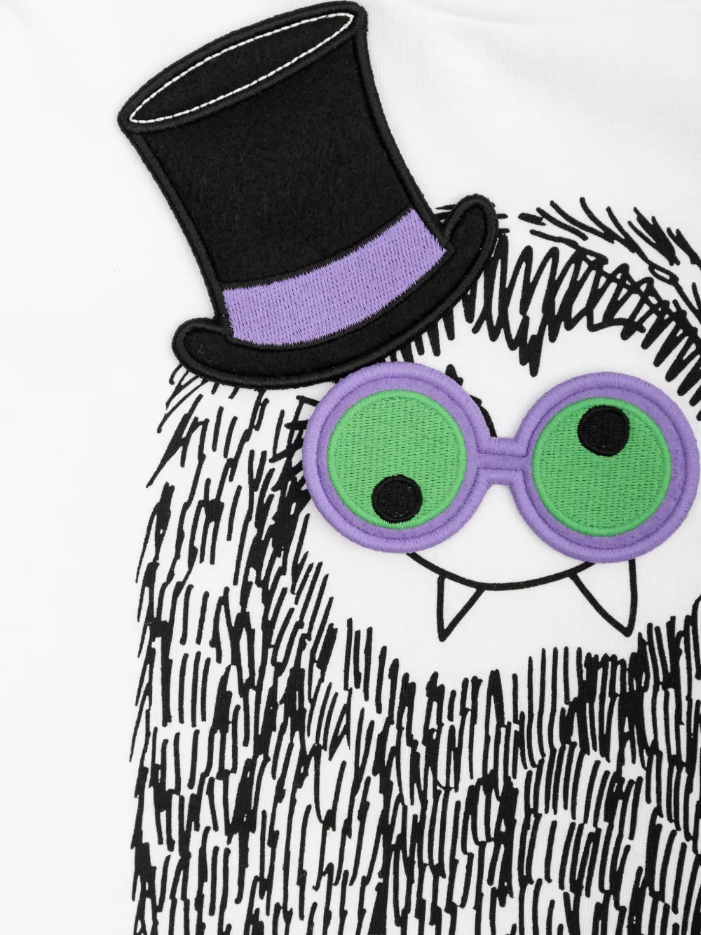 Stella McCartney Kids monster-print T-shirt Wit