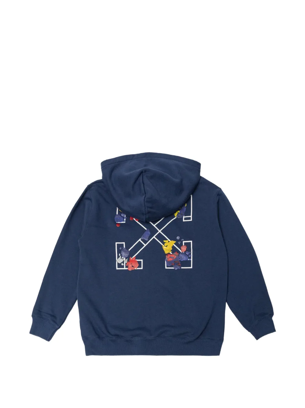 Off-White Kids Arrows zip-up hoodie Blauw