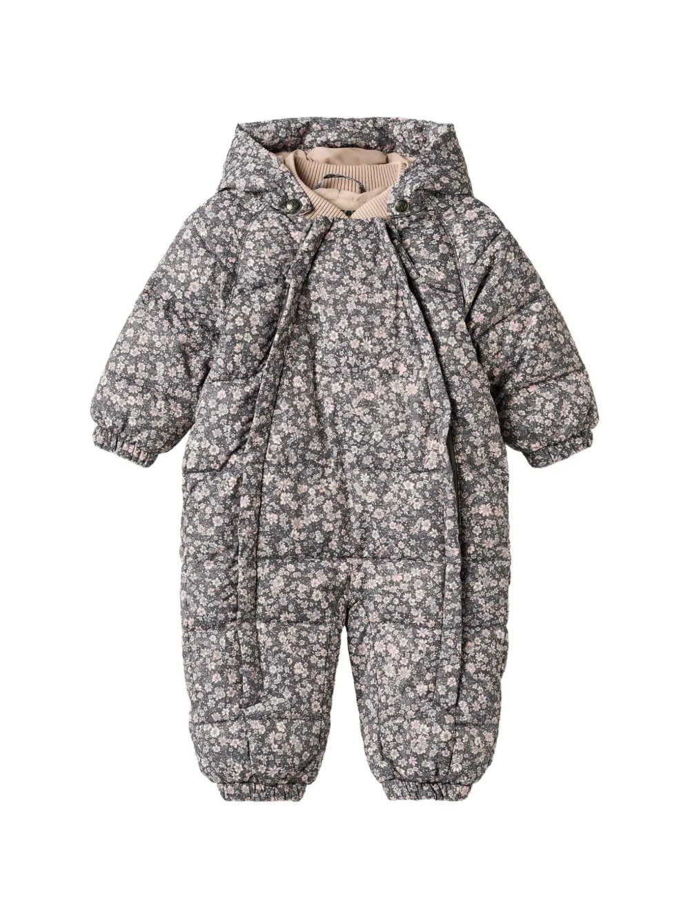 WHEAT floral-print puffer snowsuit Grijs