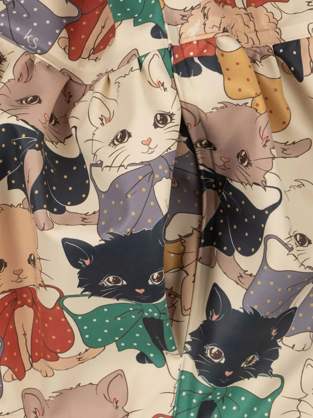 Konges Sløjd Jack met peplum-taille en grafische print Beige