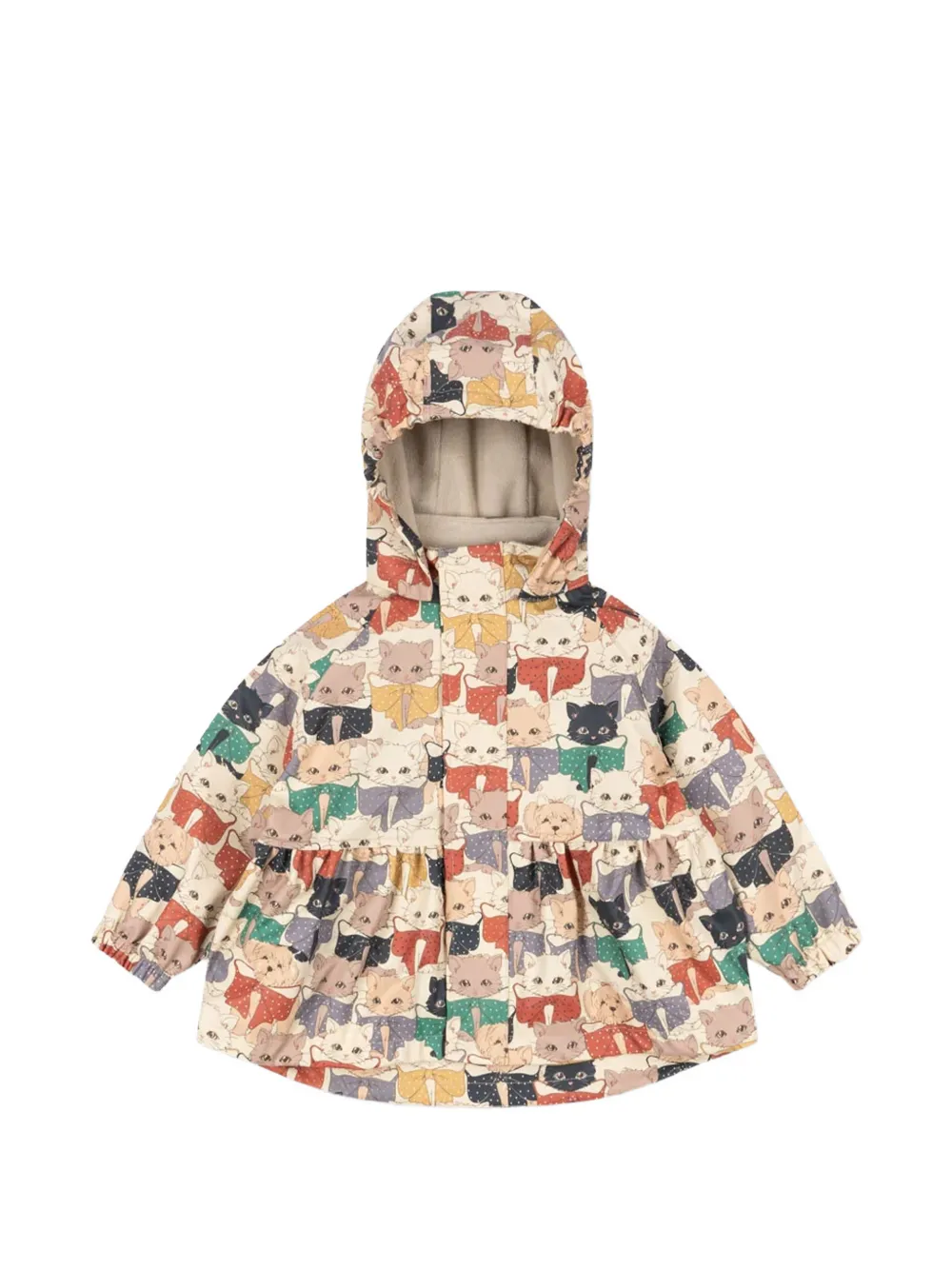 Konges Sløjd Jack met peplum-taille en grafische print Beige