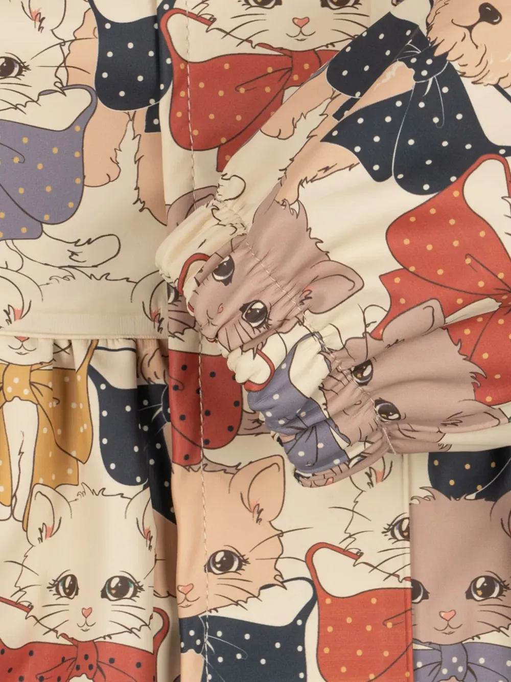 Konges Sløjd Jack met peplum-taille en grafische print Beige