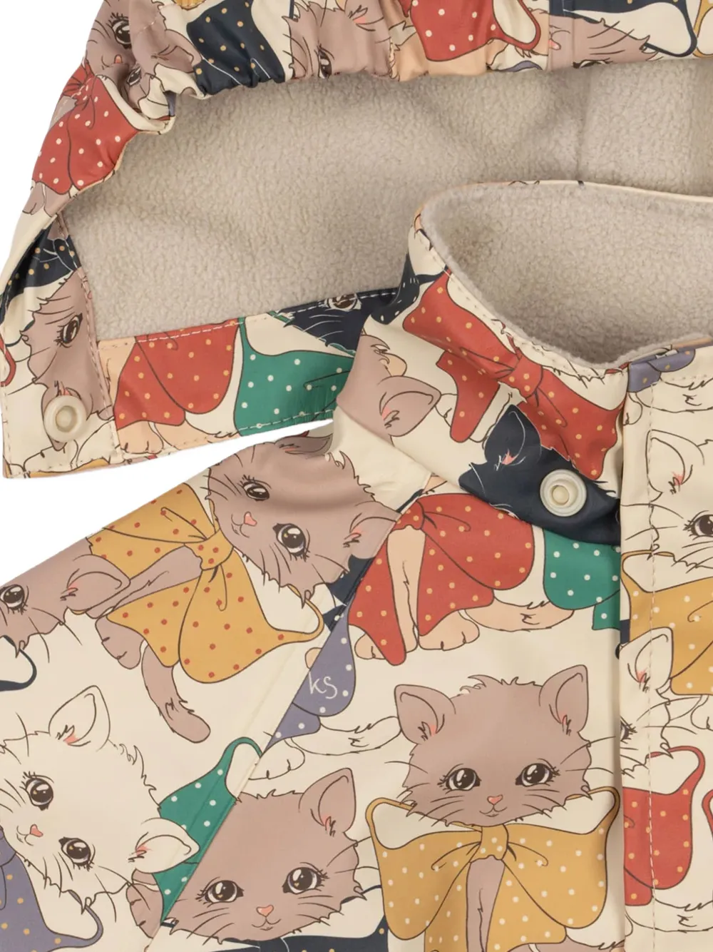 Konges Sløjd Jack met peplum-taille en grafische print Beige