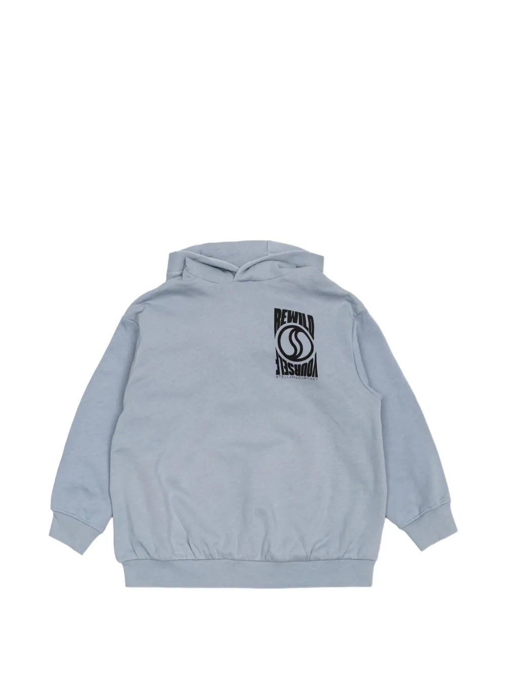 Stella McCartney Kids Hoodie met logoprint Blauw