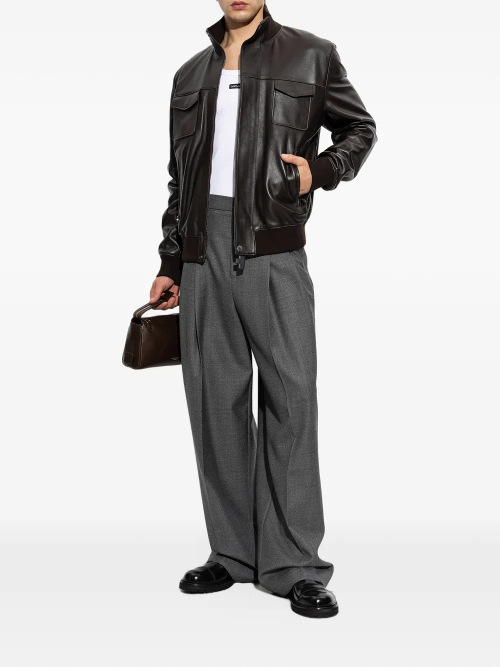 Dolce & Gabbana pleated-crease trousers Grijs