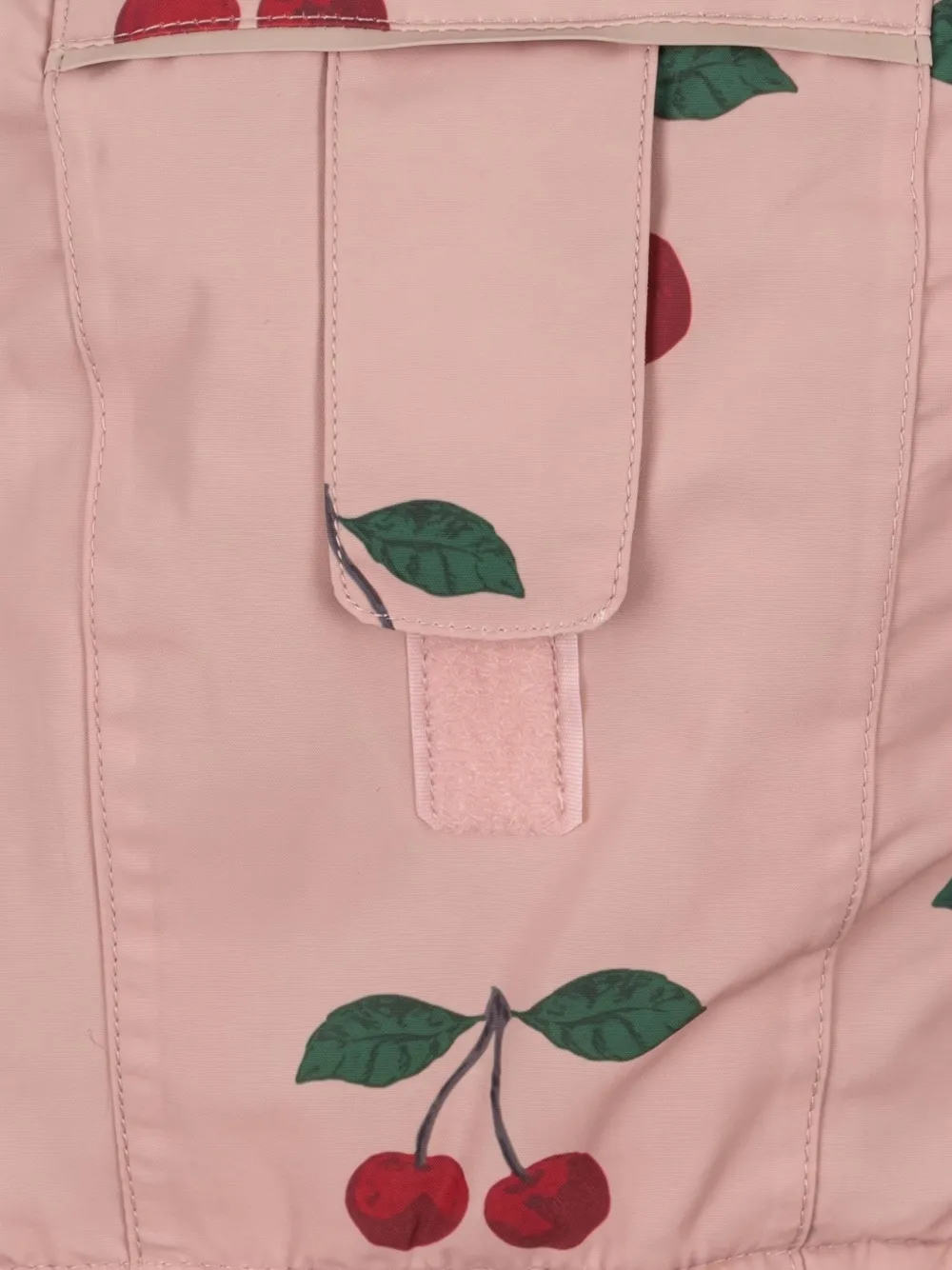 Konges Sløjd cherry-print hooded snowsuit Roze