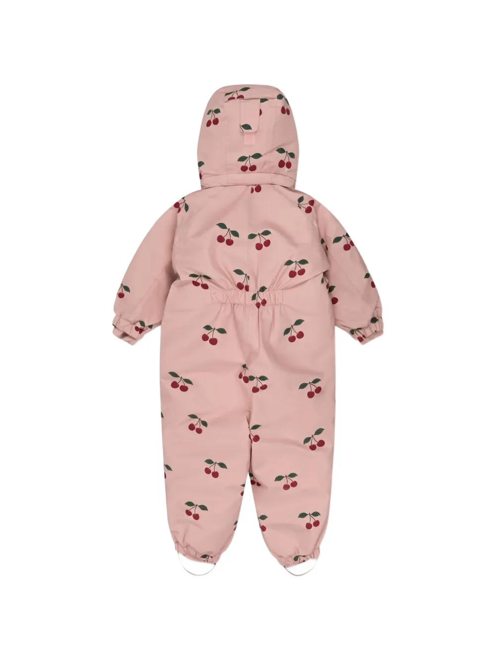 Konges Sløjd cherry-print hooded snowsuit Roze