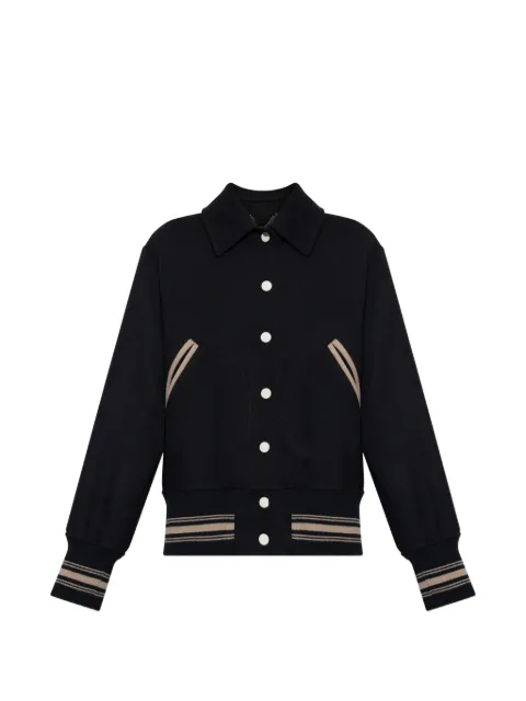 Golden Goose bomber jacket in midnight-blue wool with embroidery