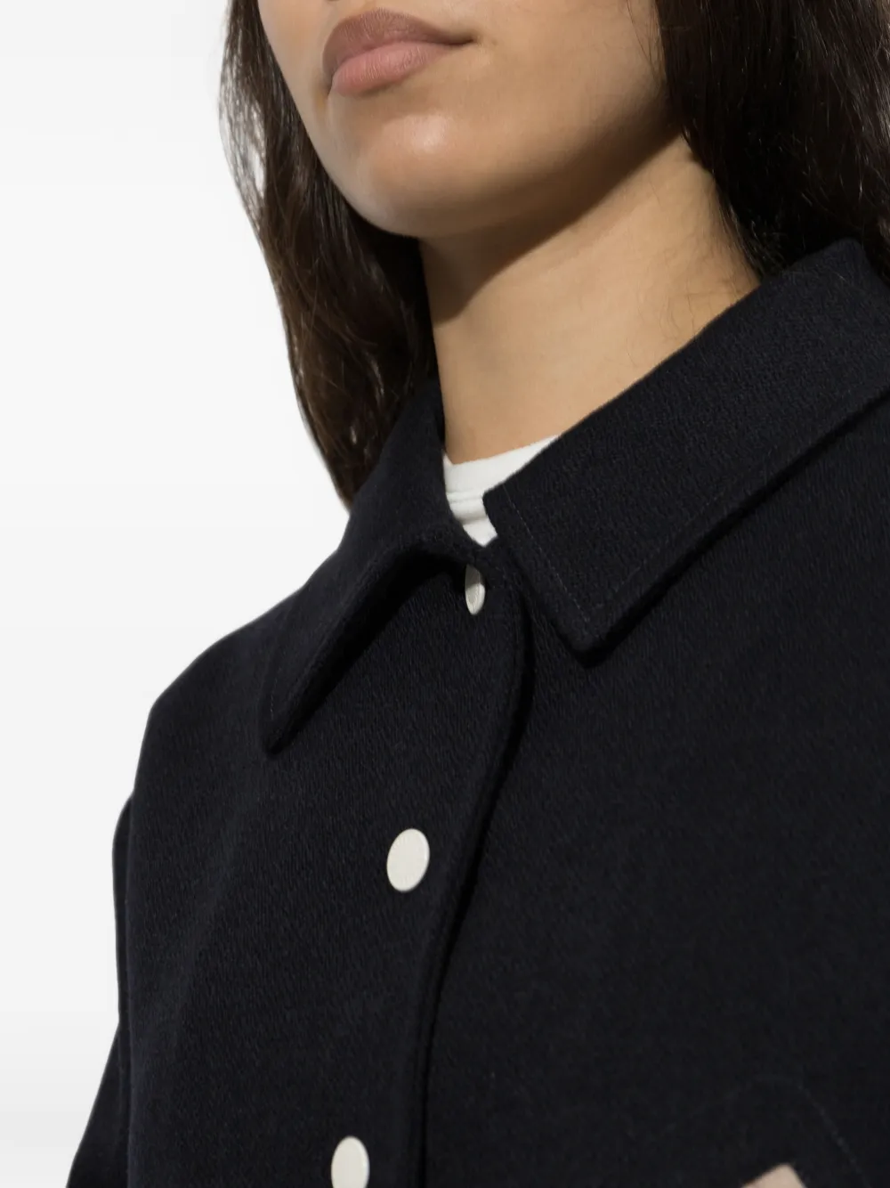 Golden Goose bomber jacket in midnight-blue wool with embroidery Blauw