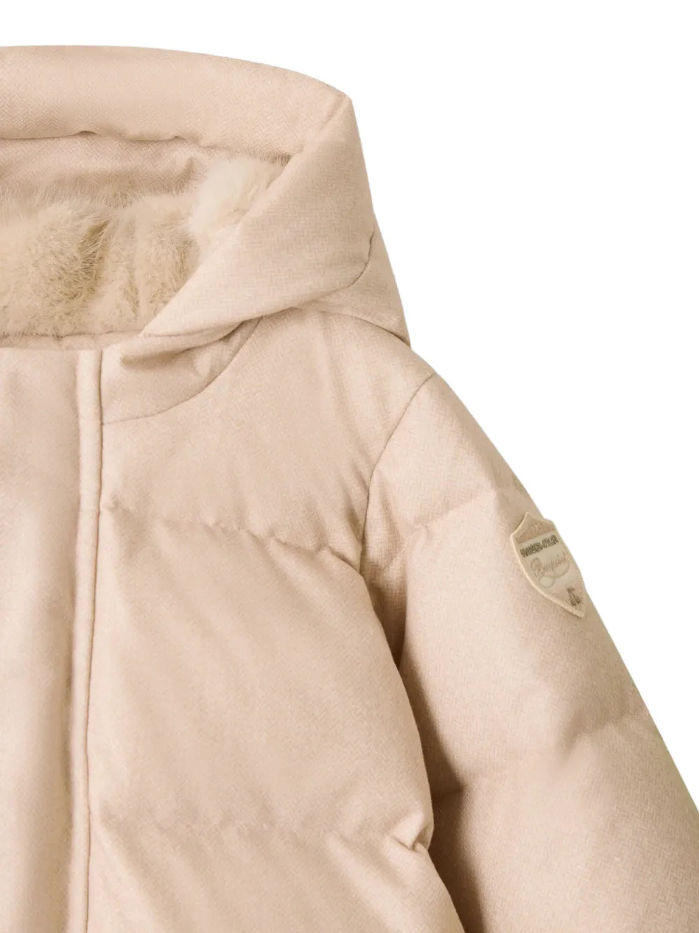 Bonpoint Tagonfly padded hooded snowsuit Beige