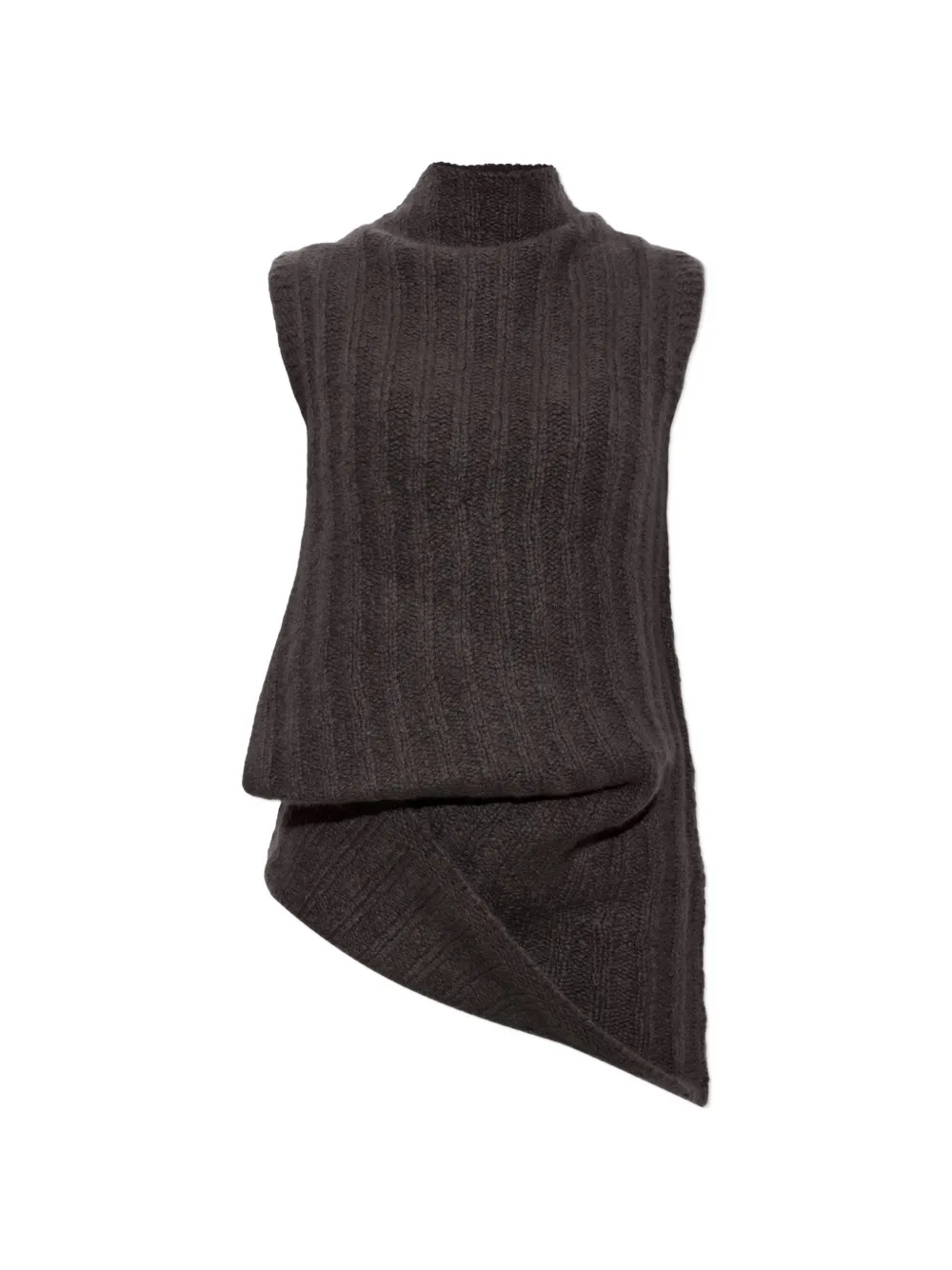 Rick Owens ribbed asymmetric vest Bruin