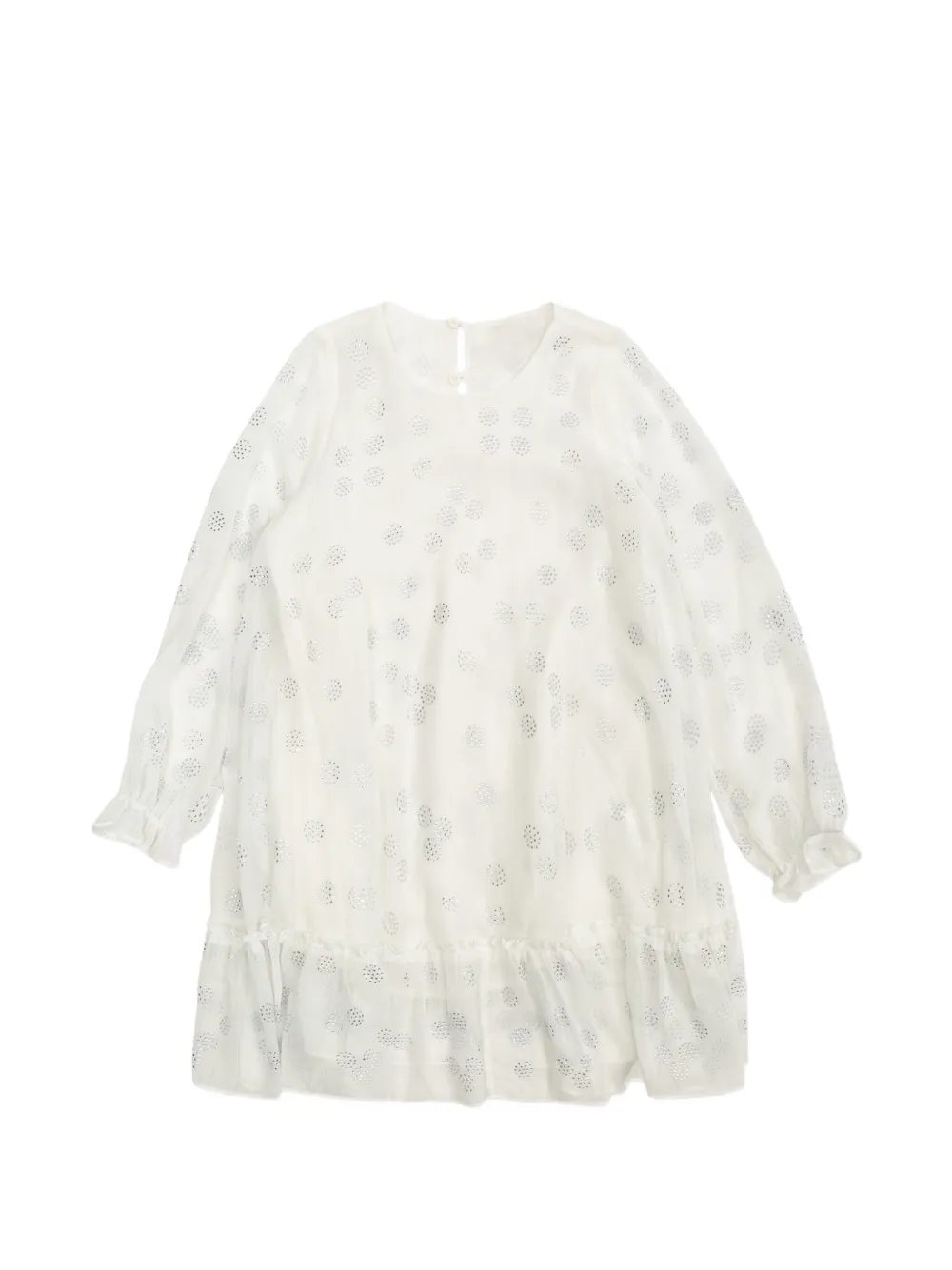 Stella McCartney Kids sequin-embellished ruffled dress Wit