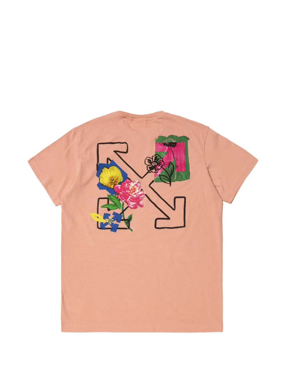 Off-White Kids T-shirt met bloemenprint Roze