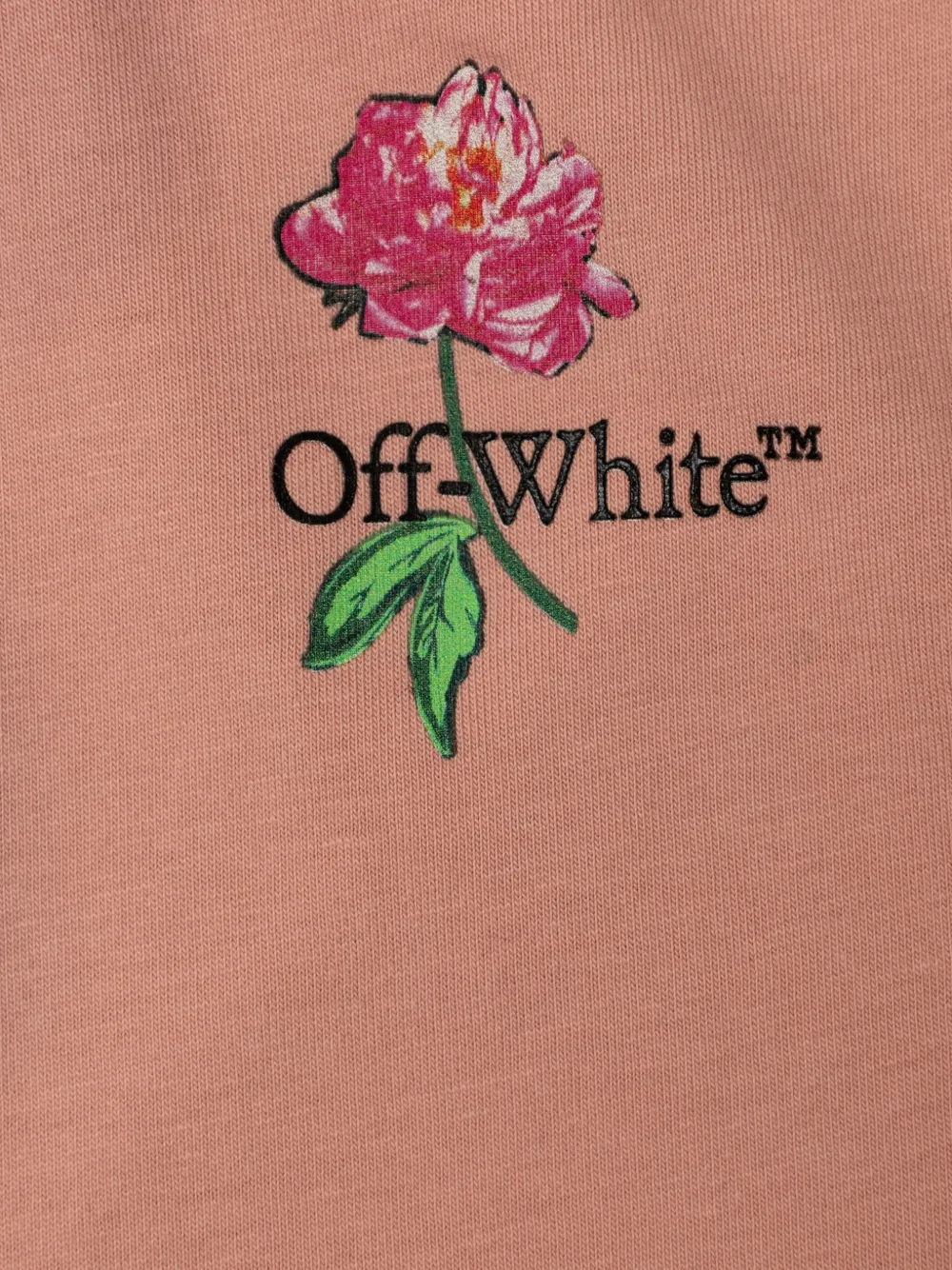 Off-White Kids T-shirt met bloemenprint Roze