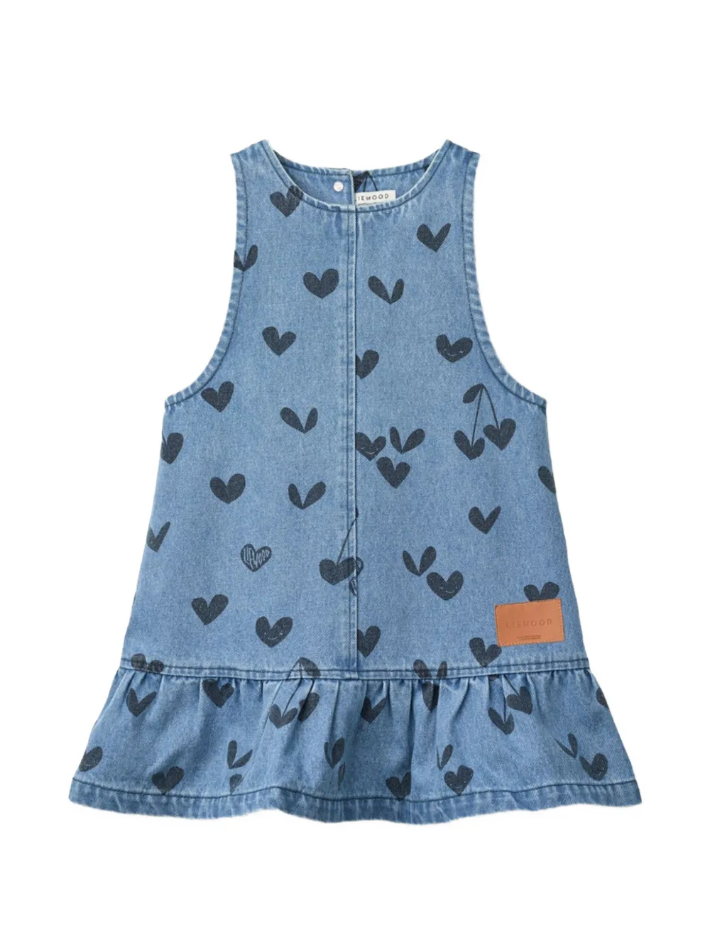 Liewood robe volantée Angelica à imprimé cœur - Bleu Liewood robe volantée Angelica à imprimé cœur - Bleu