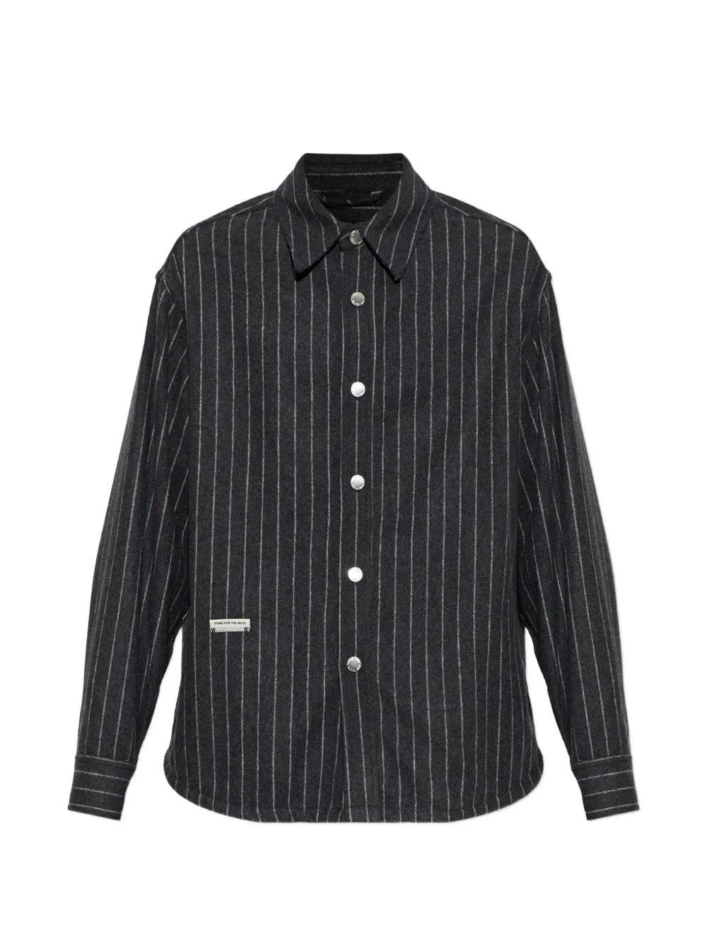 Song For The Mute striped-pattern long-sleeve shirt - Grau