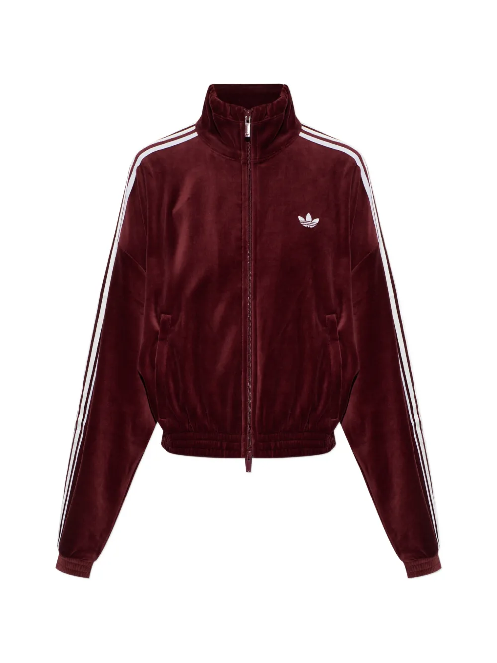 adidas pleated velour track top Rood