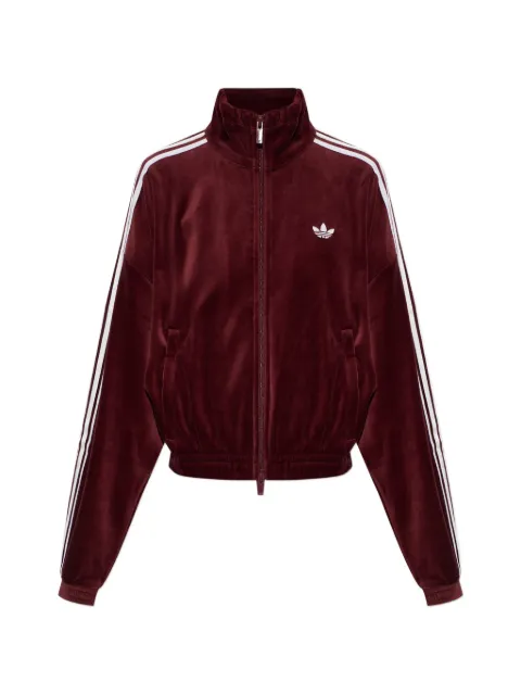 adidas pleated velour track top