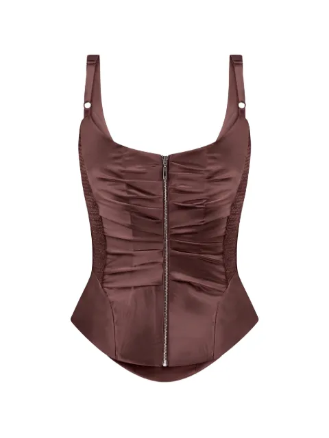 Anna October Florence draped satin corset