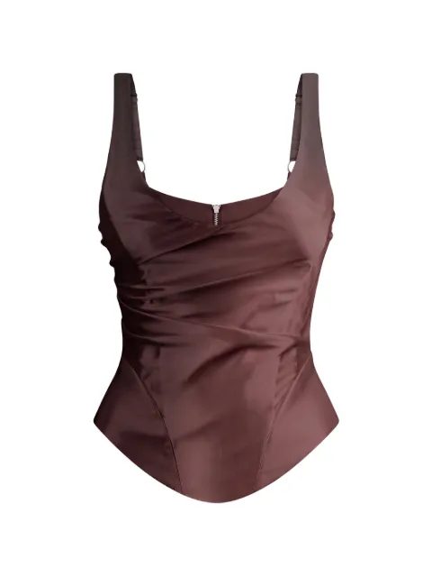 Anna October Florence draped satin corset