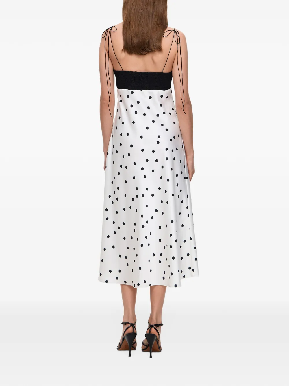 Anna October Erika polka-dot midi dress Wit