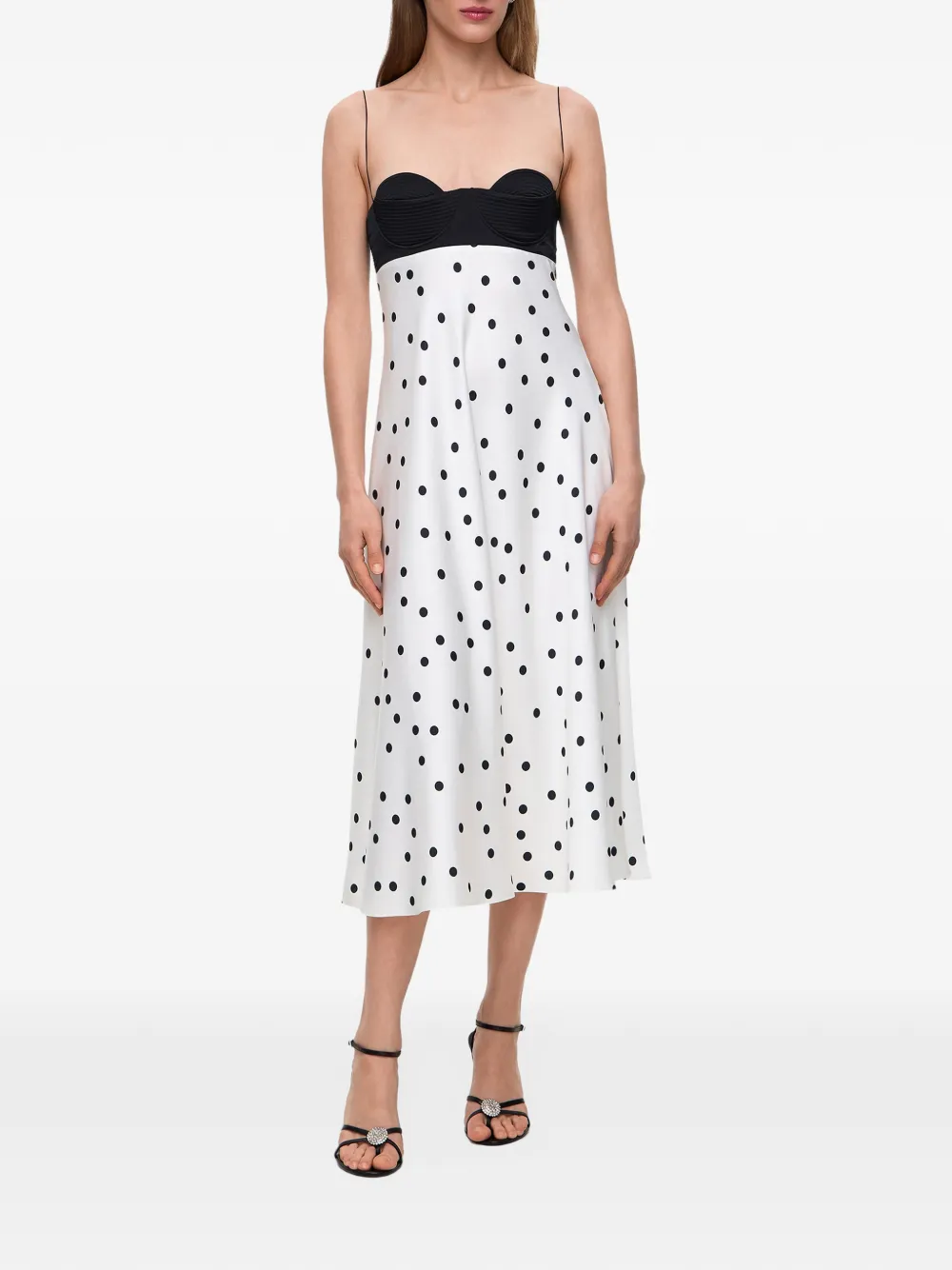 Anna October Erika polka-dot midi dress Wit