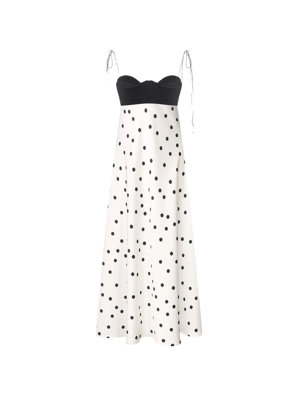 Anna October Erika polka-dot midi dress - Blanc