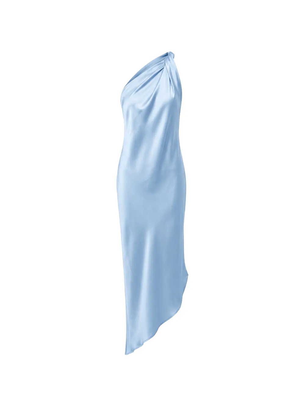 Anna October Molly one-shoulder satin midi dress - Bleu