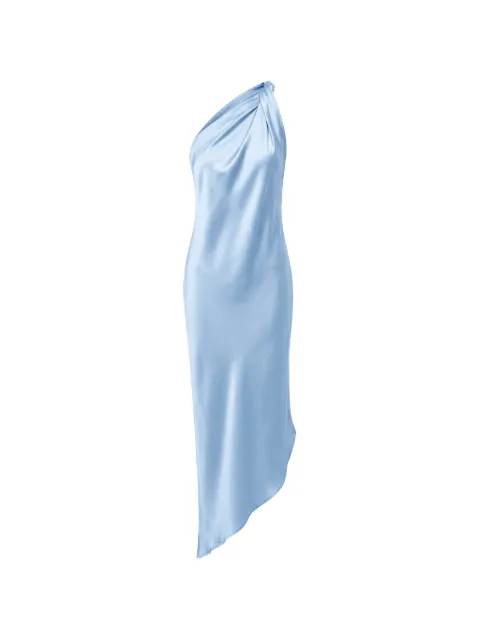 Anna October Molly one-shoulder satin midi dress