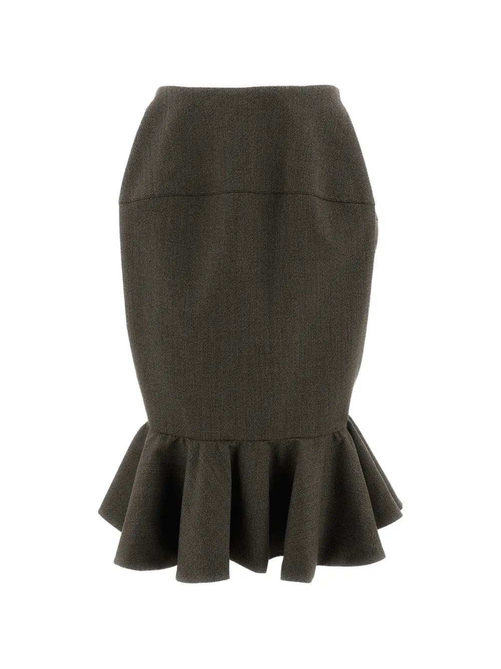 Jacquemus Palmier ruffled midi skirt Bruin