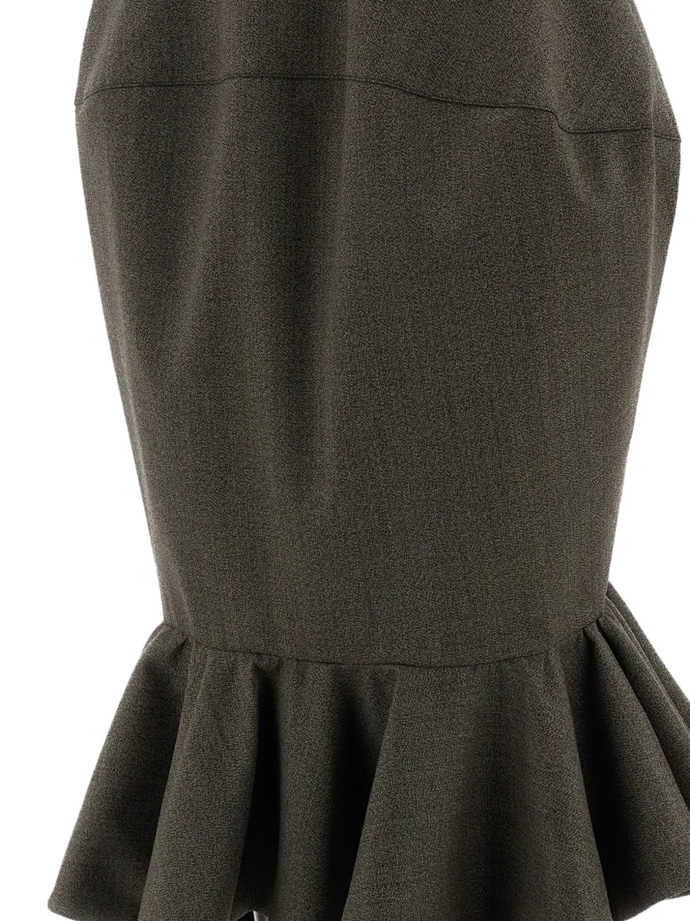 Jacquemus Palmier ruffled midi skirt Bruin