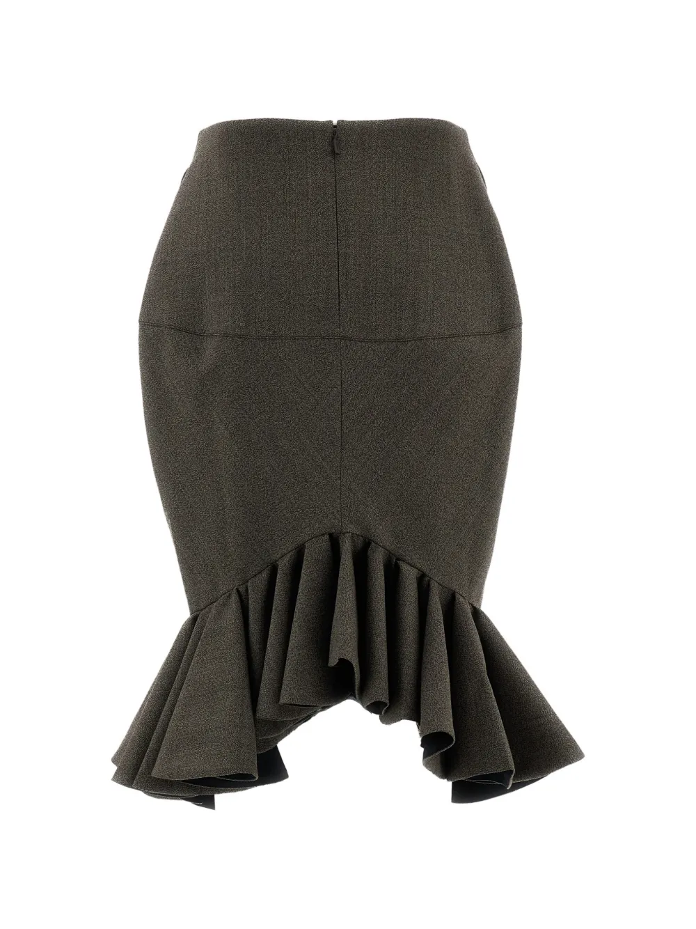 Jacquemus Palmier ruffled midi skirt Bruin