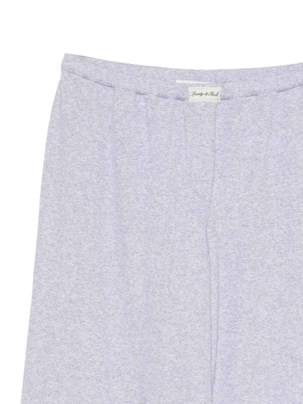 Sporty & Rich ribbed-knit straight trousers Grijs