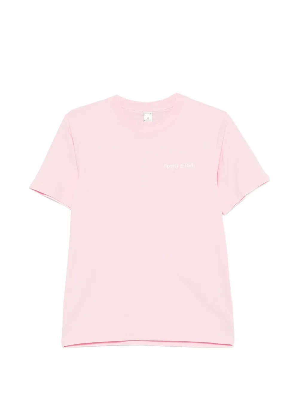 Sporty & Rich logo-print short-sleeve T-shirt Roze