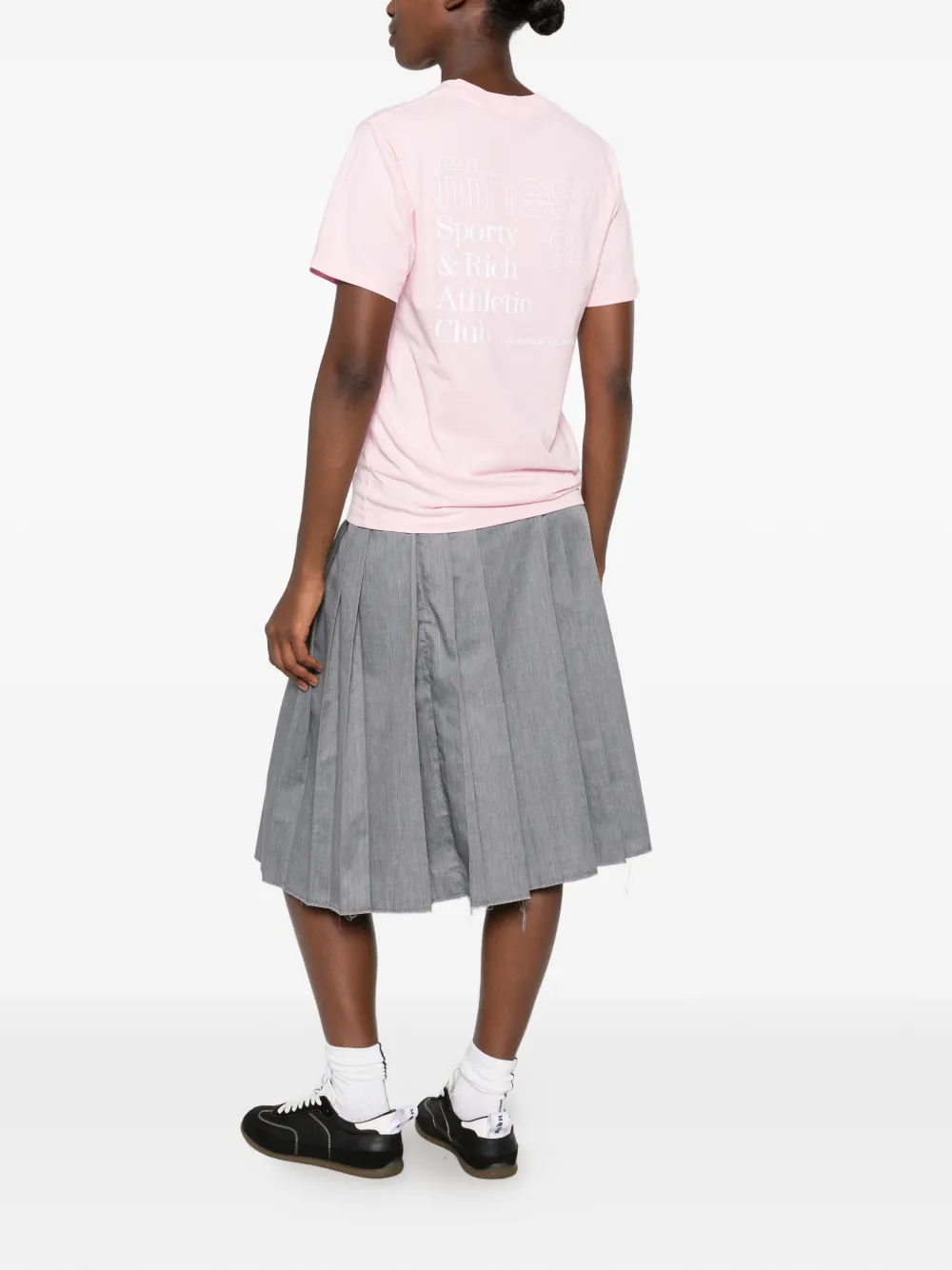 Sporty & Rich logo-print short-sleeve T-shirt Roze