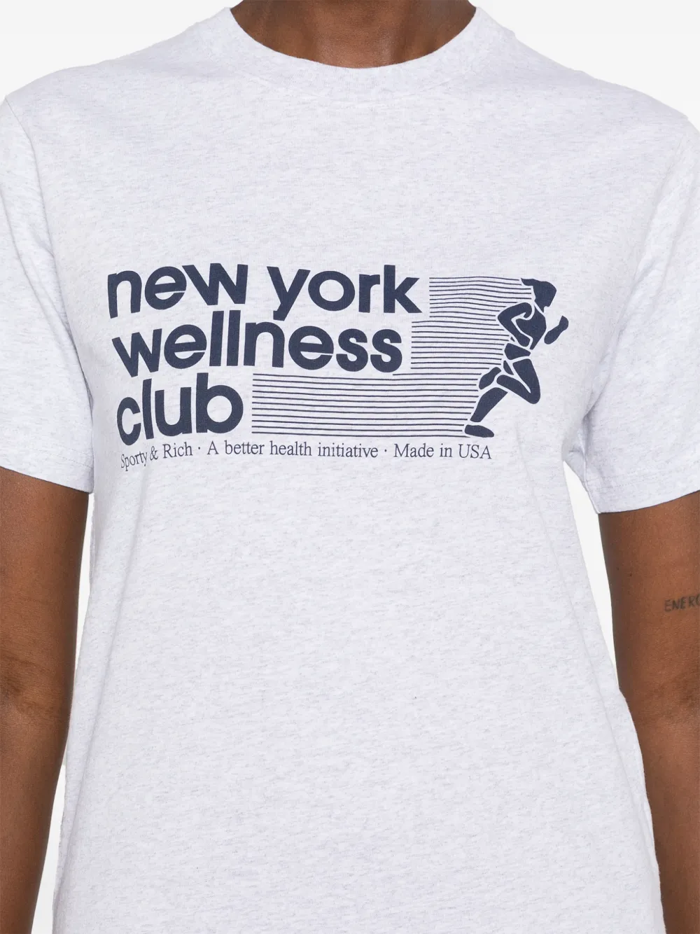 Sporty & Rich New York Wellness Club T-shirt Grijs
