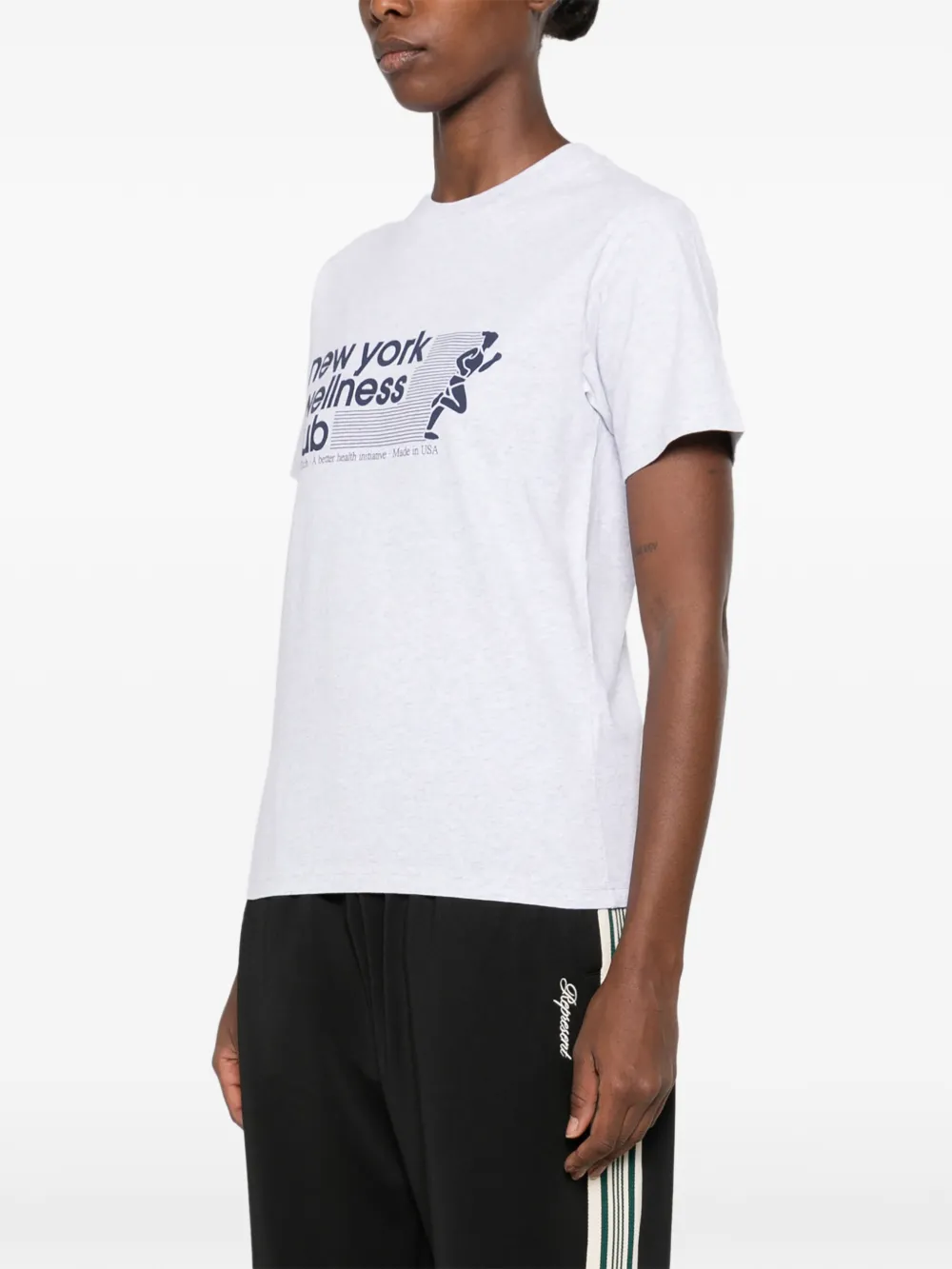 Sporty & Rich New York Wellness Club T-shirt Grijs