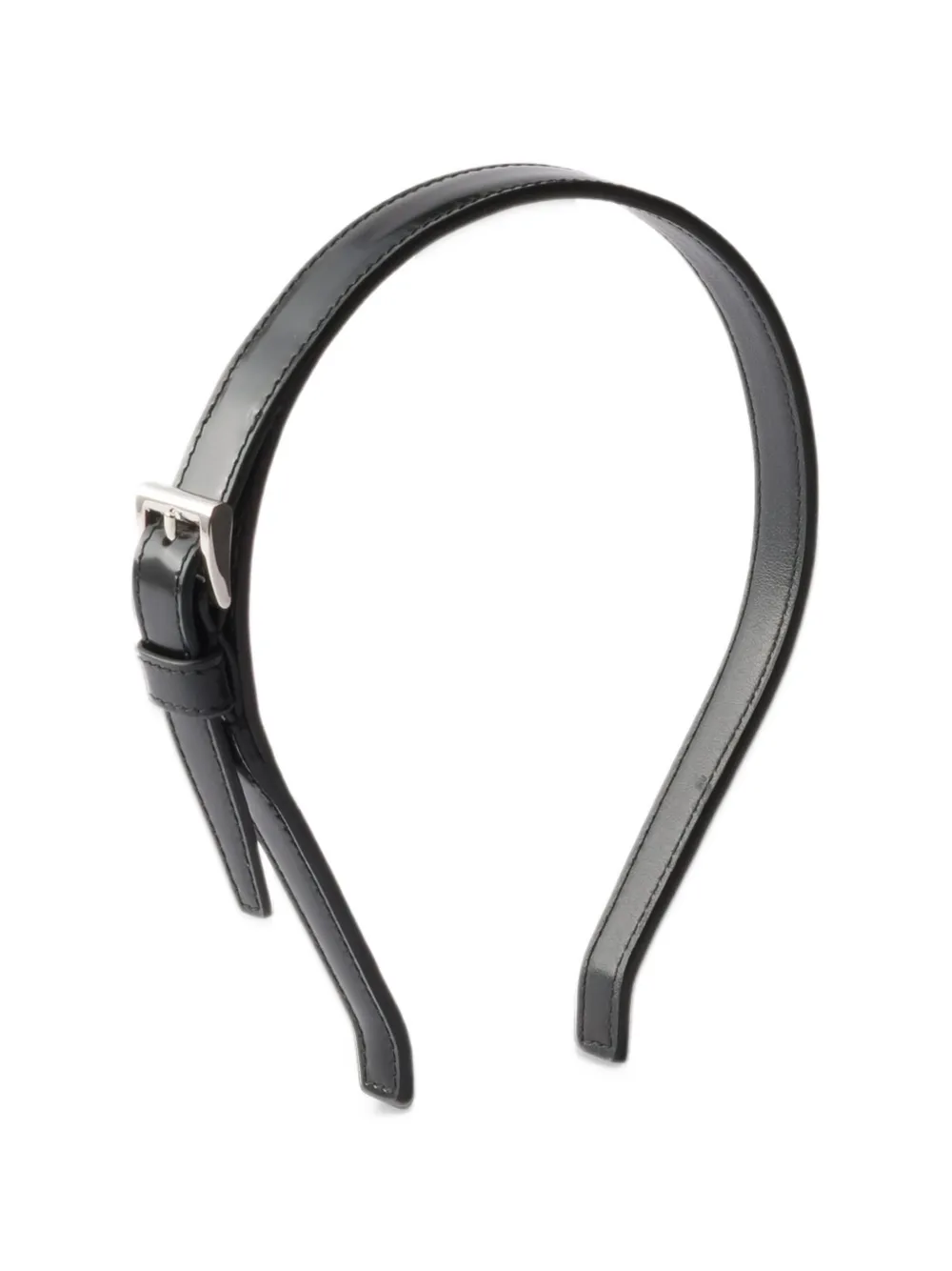 Prada brushed leather headband - Nero