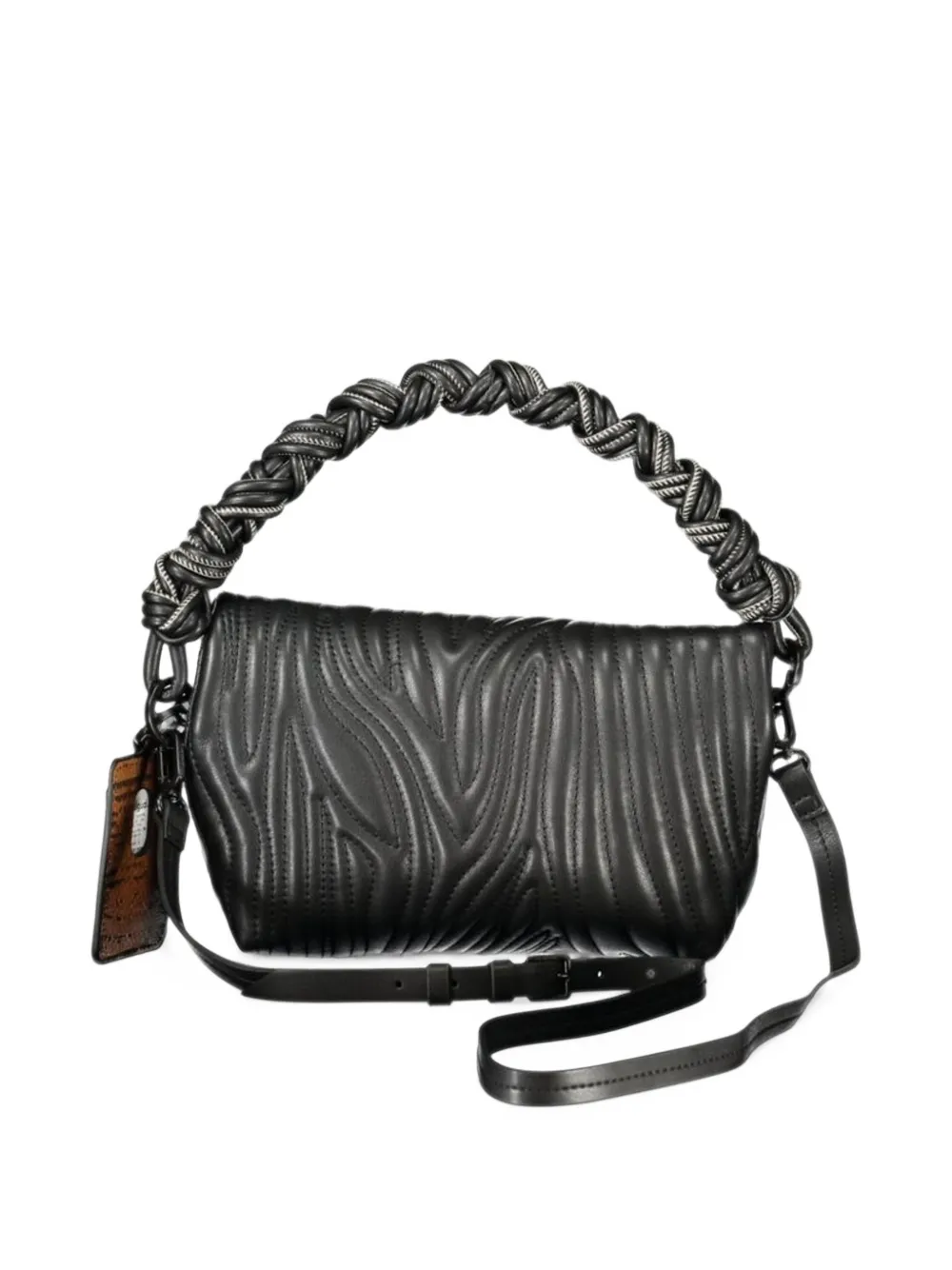 Desigual quilted knotted-handle tote bag Zwart