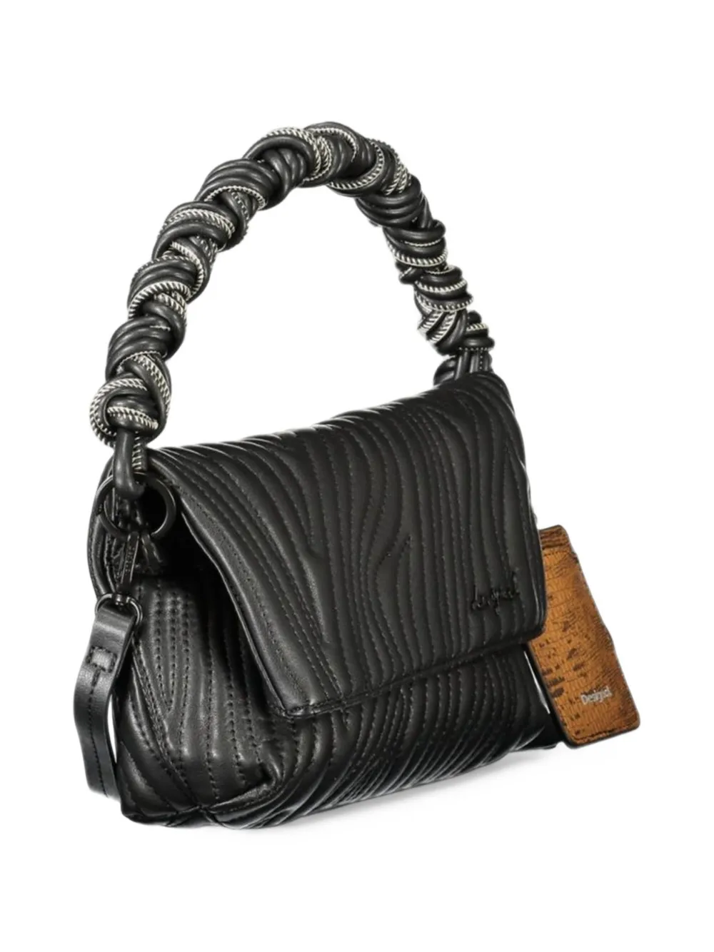 Desigual quilted knotted-handle tote bag Zwart