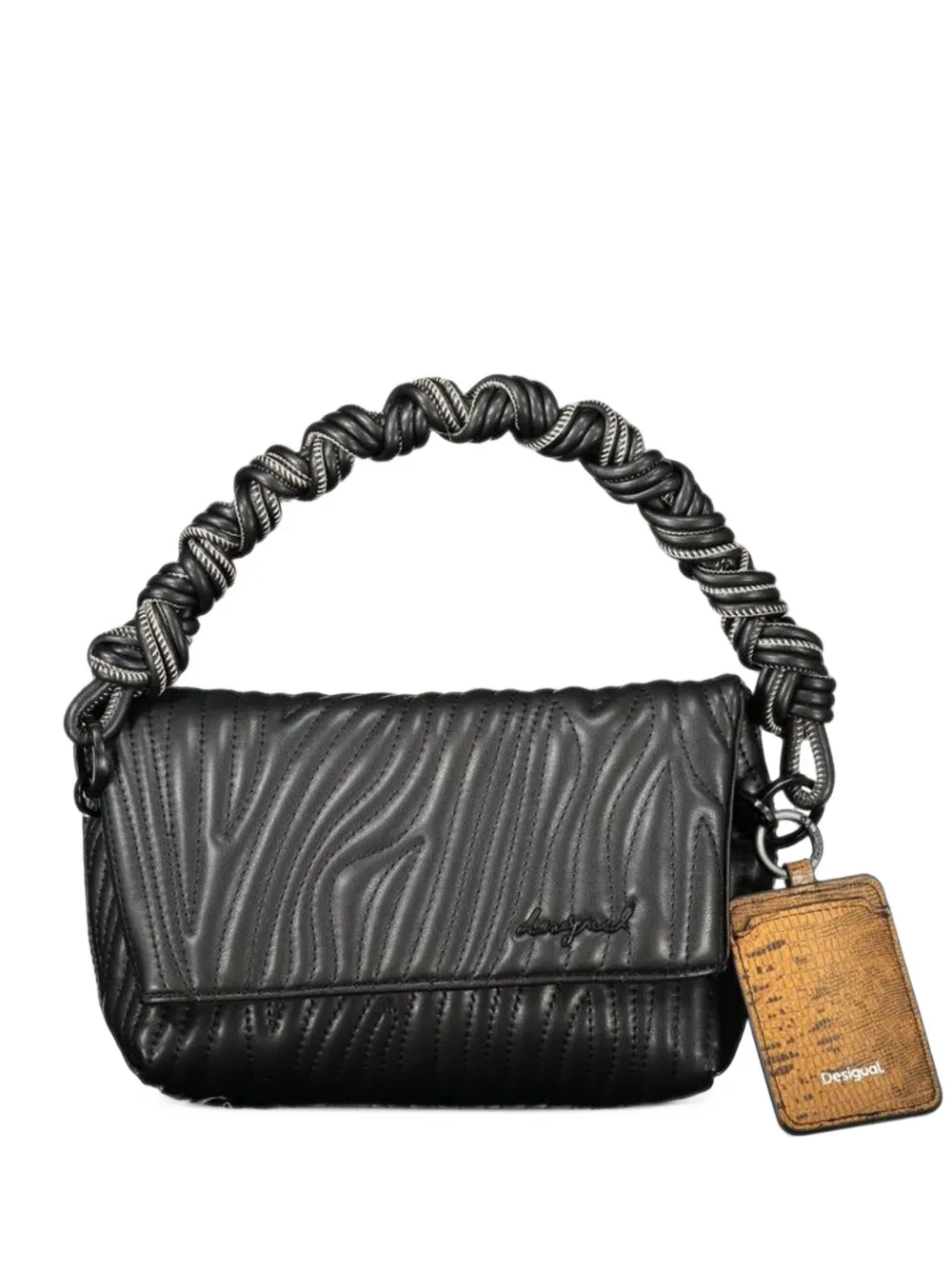 Desigual quilted knotted-handle tote bag Zwart