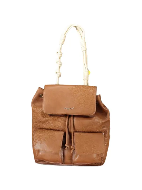 Desigual embroidered knotted-handle backpack