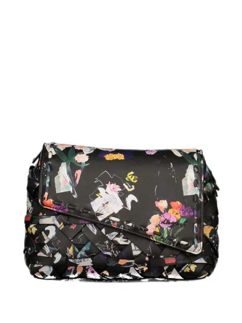 Desigual floral-print woven-design shoulder bag