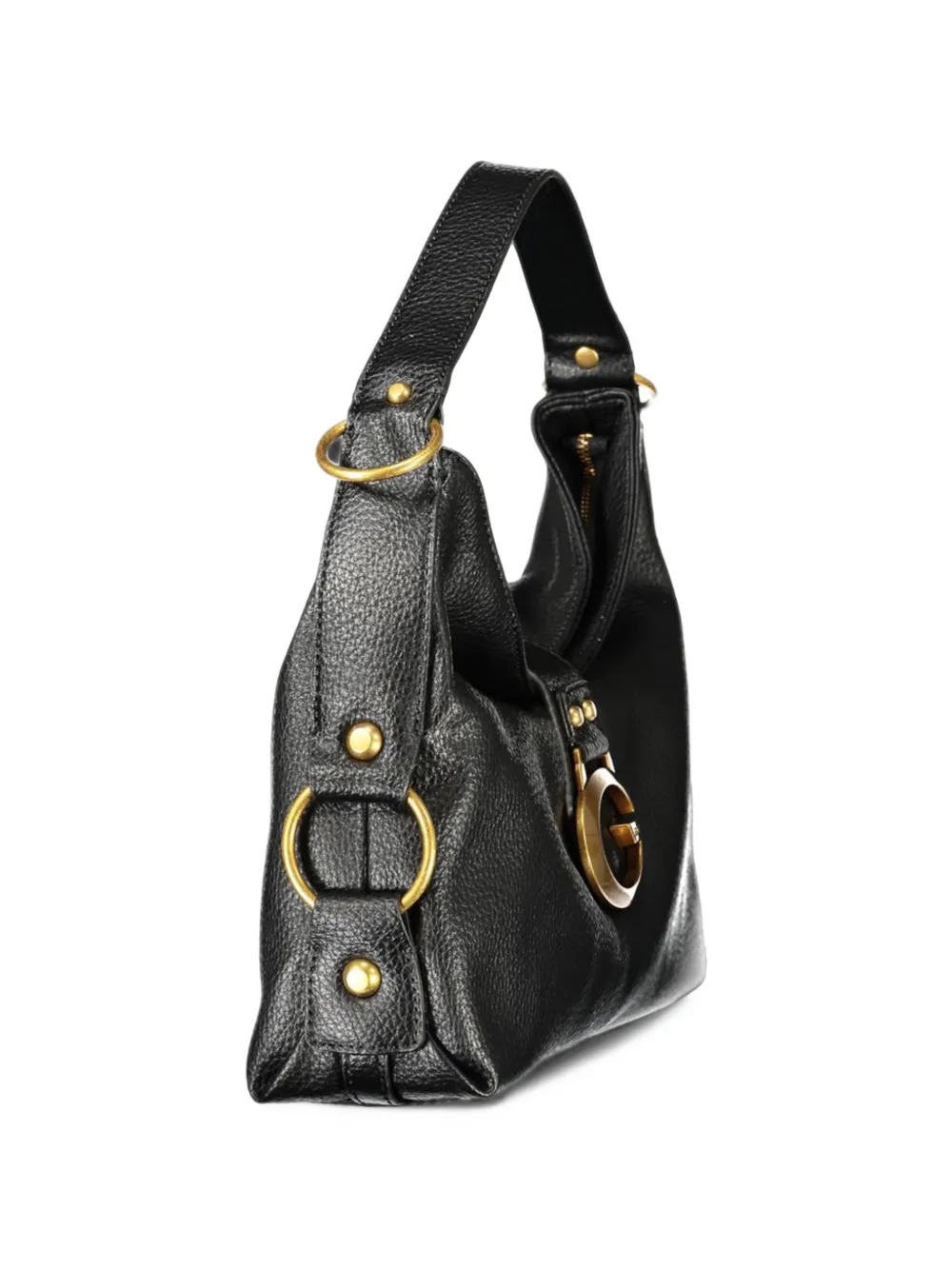 GUESS USA medium Camden logo-plaque pebbled-effect tote bag Zwart