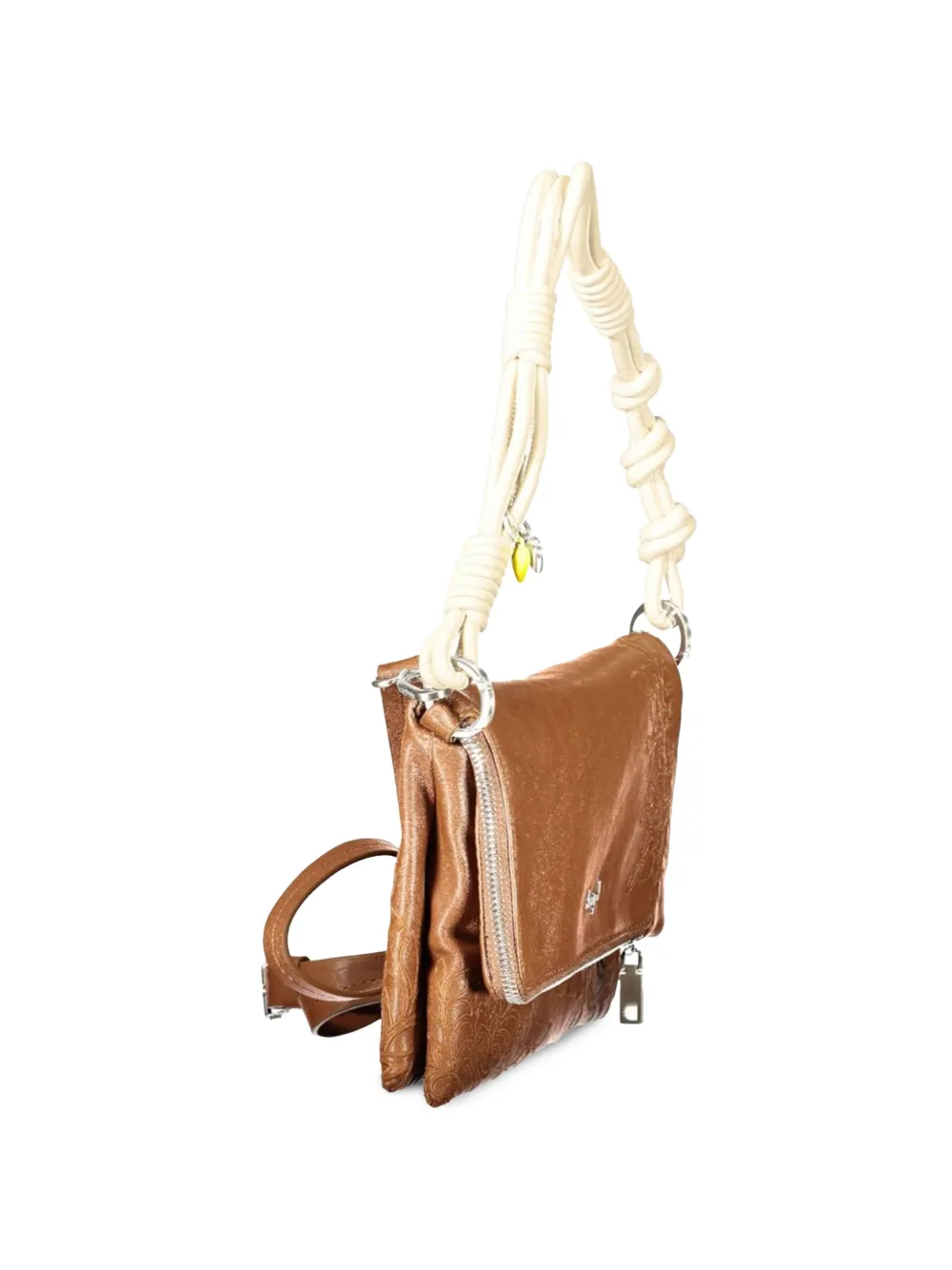 Desigual embossed knotted-handle tote bag Bruin