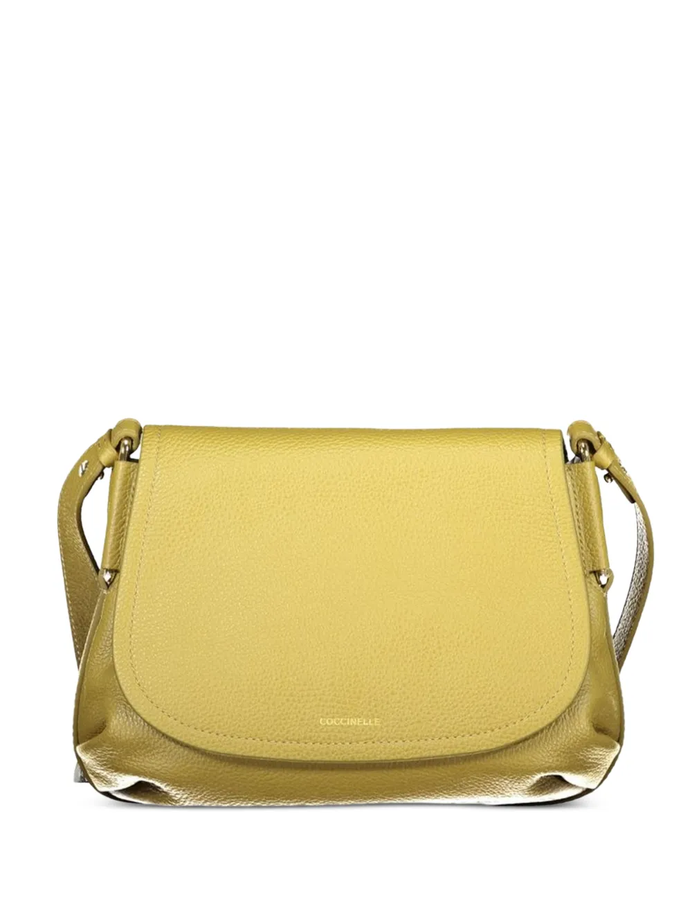 Coccinelle Kleine Rebekka clutch van leer met textuur Groen